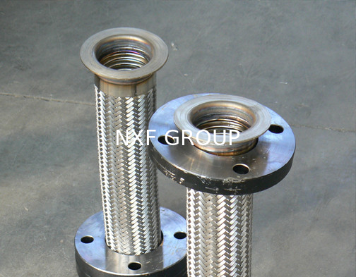 NXF Flex Flexible lined Braided Metal Hose Flange Joint Connector Stainless Steel 316/0Cr17Ni12Mo2 Flange Metal Hose