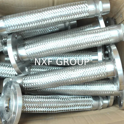 NXF Flex Flexible lined Braided Metal Hose Flange Joint Connector Stainless Steel 316/0Cr17Ni12Mo2 Flange Metal Hose