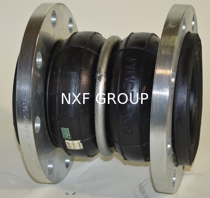 NXF DN 25-600 316/0Cr17Ni12Mo2/1.4401 Stainless Steel Flanged Type Flexible Double Ball Rubber Expansion Joint