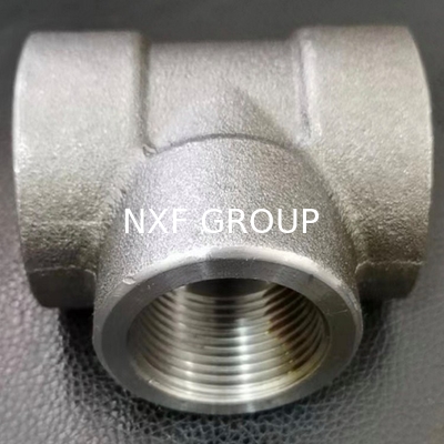 NXF ASTM A240 316H /1Cr17Ni12Mo2/31609 DN15-1200  Class 150-2500 Stainless Steel 316H Forging High Pressure Threaded Tee