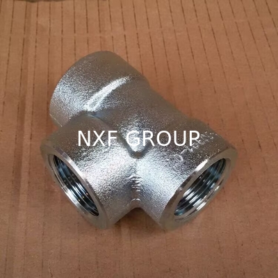 NXF ASTM A240 316H /1Cr17Ni12Mo2/31609 DN15-1200  Class 150-2500 Stainless Steel 316H Forging High Pressure Threaded Tee