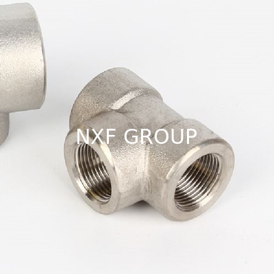 NXF ASTM UNSS31603 316L/00Cr17Ni14Mo2/1.4404 DN 15-1200 Class150-Class2500 Stainless Steel 316L Forging Threaded Tee
