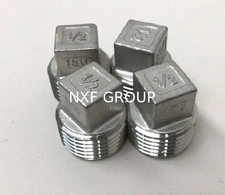 NXF ASTM UNSS31603 316L/00Cr17Ni14Mo2/1.4404 DN 15-1200 Class150-Class2500 Stainless Steel 316L Threaded Square Head Plug