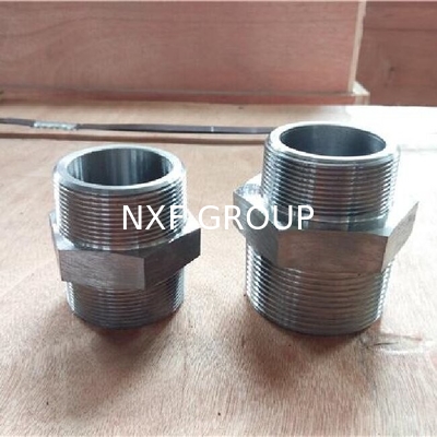 NXF ASTM A240 316H /1Cr17Ni12Mo2/31609 DN15-1200  Class 150-2500 Stainless Steel 316H Forging Threaded Hexagonal Nipple