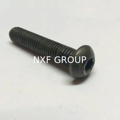 NXF DIN ST37-2/JIS SS400/ASTM A283C Diameter M1.6-20 Length 3-150mm S235JR Black Hexagon Socket Button Head Machine Screws
