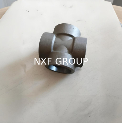 NXF ASTM JIS EN GOST 316Ti/0Cr18Ni12Mo2Ti DN15-1200 Class 150-2500 Stainless Steel 316Ti Sw Fitting Forging Socket Welding Cross