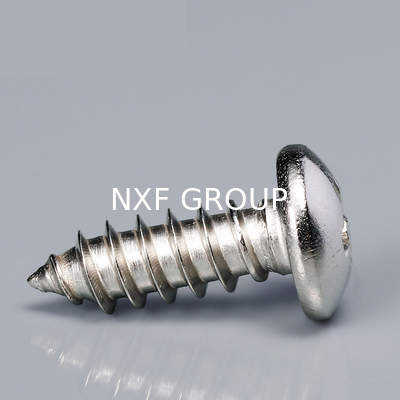 NXF ASTM DIN JIS Stainless Steel 316/0Cr17Ni12Mo2/1.4401 35mm Plain Cross Pan Head Round Head Self-Tapping Screw Threaded Screw