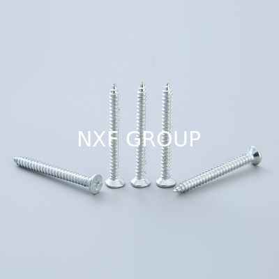 NXF ASTM JIS EN 1008AL Carbon Steel S235JR  M1-M130 Galvanized Steel Countersunk Head Self Tapping Screws