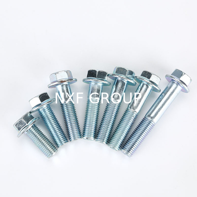 NXF S235JR/A105JRB/DINST37-2/JISSS400/ASTMA283C M10 4-360MM Steel Hexagon Flange Full Thread Half Thread Galvanized Bolts