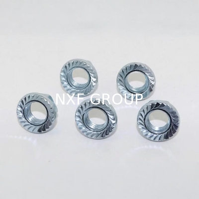 NXF S235JR/A105JRB/DINST37-2/JISSS400/ASTMA283C  M3-M16  Carbon Steel  Zinc Plated Galvanized Hexagonal Flange Nut