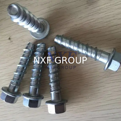 NXF S235JR/A105GR B/DINST37-2/JISSS400/ASTMA283C M6-M12 Length50-150MM S235JR Galvanized Concrete Self-tapping Anchor Bolt