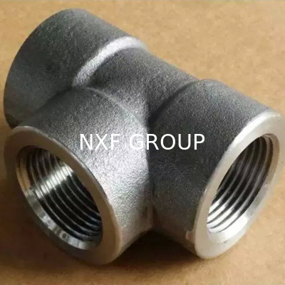 NXF ASTM JIS EN 316Ti/0Cr18Ni12Mo2Ti  DN15-1200 Class 150-2500 Stainless Steel 316Ti Forging High Pressure Threaded Tee