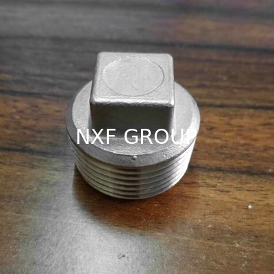 NXF ASTM JIS EN 316Ti/0Cr18Ni12Mo2Ti DN15-1200  Class 150-2500 Stainless Steel 316Ti  NPT Threaded Square Head Plug