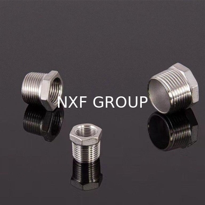 NXF ASTM JIS EN 316Ti/0Cr18Ni12Mo2Ti DN15-1200  Class 150-2500 Stainless Steel 316Ti  NPT Threaded Hexagonal Head Bushing