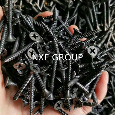 NXF ASTM JIS EN  S235JR/A105JRB/DINST37-2/JISSS400 Carbon Steel  M1.6 Steel Countersunk Black Head Self Tapping Screws