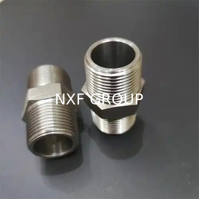 NXF ASTM A240 316Ti/0Cr18Ni12Mo2Ti DN15-1200  Class 150-2500 Stainless Steel 316Ti Forging Threaded Hexagonal Nipple