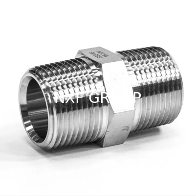 NXF ASTM A240 316Ti/0Cr18Ni12Mo2Ti DN15-1200  Class 150-2500 Stainless Steel 316Ti Forging Threaded Hexagonal Nipple