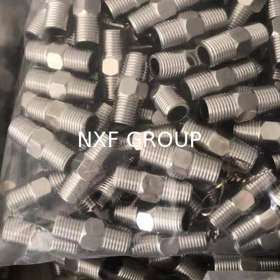 NXF ASTM A240 316Ti/0Cr18Ni12Mo2Ti DN15-1200  Class 150-2500 Stainless Steel 316Ti Forging Threaded Hexagonal Nipple