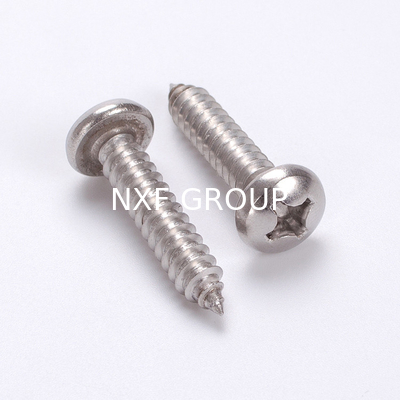 NXF ASTM DIN JIS Stainless Steel 316Ti/0Cr18Ni12Mo2Ti  Plain Cross Pan Head Round Head Self-Tapping Screw Threaded Screw