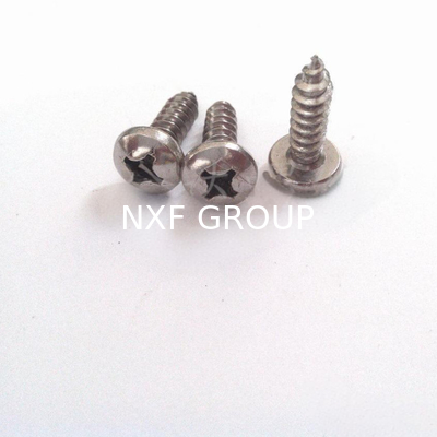 NXF ASTM DIN JIS Stainless Steel 316Ti/0Cr18Ni12Mo2Ti  Plain Cross Pan Head Round Head Self-Tapping Screw Threaded Screw
