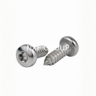 NXF ASTM DIN JIS Stainless Steel 316/0Cr17Ni12Mo2/1.4401 T20 60mm Plain Pan Head Screw Plum Blossom Head Threaded Screw