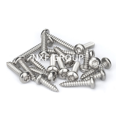NXF ASTM DIN JIS Stainless Steel 316/0Cr17Ni12Mo2/1.4401 T20 60mm Plain Pan Head Screw Plum Blossom Head Threaded Screw