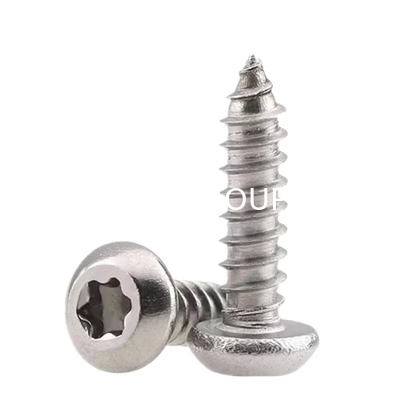 NXF ASTM DIN JIS Stainless Steel 316/0Cr17Ni12Mo2/1.4401 T20 60mm Plain Pan Head Screw Plum Blossom Head Threaded Screw