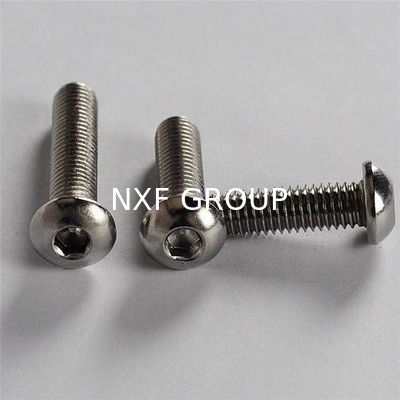 NXF ASTM UNS S31653  316Ti/0Cr18Ni12Mo2Ti M3-M6 Length6-30MM Stainless Steel 316Ti Hex Socket Flat Round Head Screw