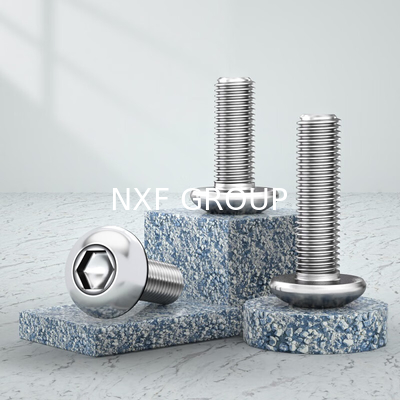 NXF ASTM UNS S31653  316Ti/0Cr18Ni12Mo2Ti M3-M6 Length6-30MM Stainless Steel 316Ti Hex Socket Flat Round Head Screw