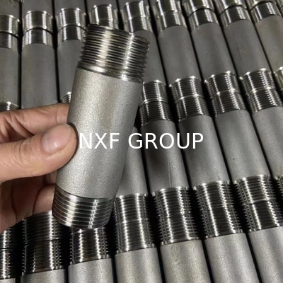 NXF  ASTM 316Ti/0Cr18Ni12Mo2Ti DN15-1200  Class 150-2500 Stainless Steel 316Ti Forging Threaded Both End One End Nipple
