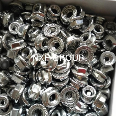 NXF ASTM DIN JIS A240 316Ti/0Cr18Ni12Mo2Ti  M3-M16 Fasteners Bolts Nuts SS316l Hexagonal Flange Lock Nut