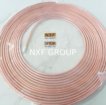 NXF ASTM B280/EN12735/JISH3300 C11000 C12200  Diameter 4.76-22.22mm Thickness 0.50-1.15mm Length 15m Copper Pancake Coil