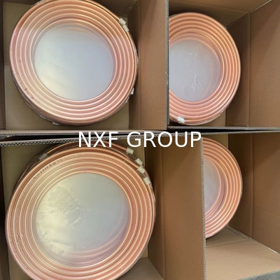 NXF ASTM B280/EN12735/JISH3300 C11000 C12200  Diameter 4.76-22.22mm Thickness 0.50-1.15mm Length 15m Copper Pancake Coil