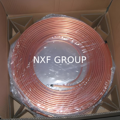 NXF ASTM B280/EN12735/JISH3300 C11000 C12200  Diameter 4.76-22.22mm Thickness 0.50-1.15mm Length 15m Copper Pancake Coil