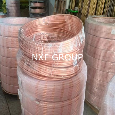 NXF ASTM B280/EN12735/JISH3300 C11000 C12200  Diameter 3.6-28.58mm Thickness 0.28-1.20mm Length 50m Copper Plain Tube
