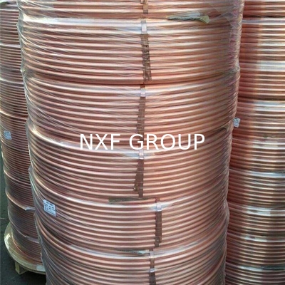 NXF ASTM B280/EN12735/JISH3300 C11000 C12200  Diameter 3.6-28.58mm Thickness 0.28-1.20mm Length 50m Copper Plain Tube