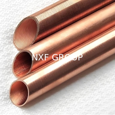 NXF ASTM B280/EN12735/JISH3300 C11000 C12200  Diameter 7.94-25.4mm Thickness 0.2-0.7mm Length 15m Finned Tube