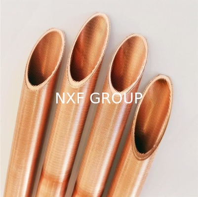 NXF ASTM B280/EN12735/JISH3300 C11000 C12200  Diameter 7.94-25.4mm Thickness 0.2-0.7mm Length 15m Finned Tube