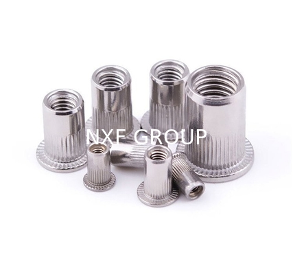 NXF ASTM JIS EN  Stainless Steel 316/0Cr17Ni12Mo2/1.4401 Diameter M3 Length 9MM  Flat Head Vertical Grain Nuts