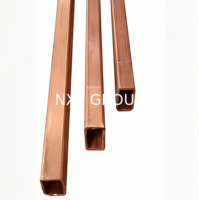 NXF ASTM B280/EN12735/JISH3300 C11000 C12200 Thickness 1.4-2.5mm Long Side 30-119mm Short Side 20-30mm Square Copper Tube