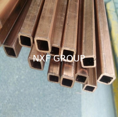 NXF ASTM B280/EN12735/JISH3300 C11000 C12200 Thickness 1.4-2.5mm Long Side 30-119mm Short Side 20-30mm Square Copper Tube