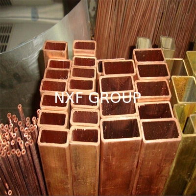 NXF ASTM B280/EN12735/JISH3300 C11000 C12200 Thickness 1.4-2.5mm Long Side 30-119mm Short Side 20-30mm Square Copper Tube