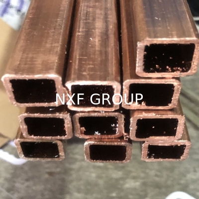 NXF ASTM B280/EN12735/JISH3300 C11000 C12200 Thickness 1.4-2.5mm Long Side 30-119mm Short Side 20-30mm Square Copper Tube