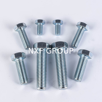 NXF ASTM DIN JIS S235JR/A105JRB/DINST37-2/JISSS400/ASTMA283C M10 55mm Carbon Steel  Zinc Plated Galvanized Hexagonal Bolt