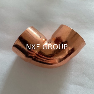NXF ASTM B280/EN12735/JISH3300 C11000 C12200 DN15-1200 SCH10-XXS LR SR 45° 90° Butt Welding Copper Elbow