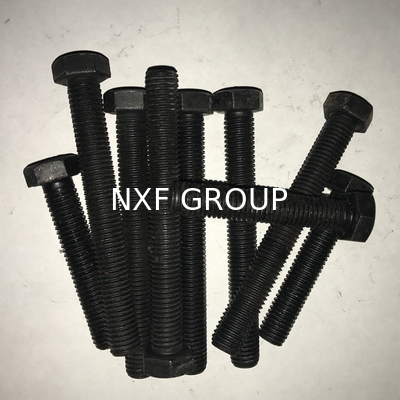 NXF ASTM S235JR/A105JRB/DINST37-2/JISSS400/ASTMA283C Diameter M33 Length 100mm Steel Blackned Hexagon Bolts