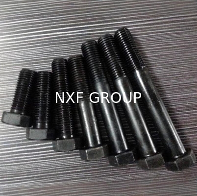 NXF ASTM S235JR/A105JRB/DINST37-2/JISSS400/ASTMA283C Diameter M33 Length 100mm Steel Blackned Hexagon Bolts