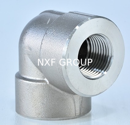 NXF UNS S31008 ASTM A403 310S/0Cr25Ni20/1.4845 DN6-100 Class2000-9000 310S Stainless Steel Threaded 90 Degree Elbow